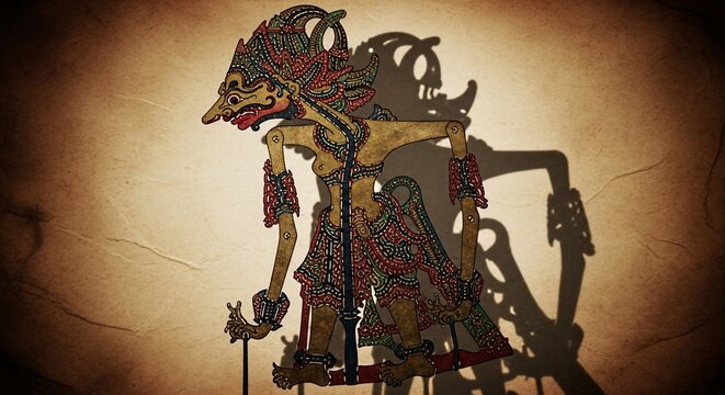 Wayang kulit shadow puppet, traditional Indonesian art