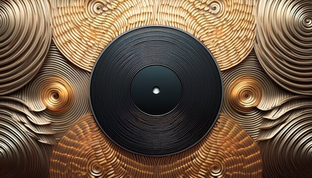 grid of round metallic discs with a dark center disc black sheep concept