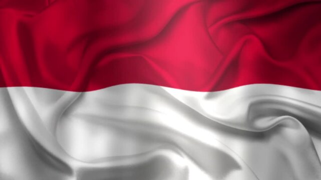 Flag of Monaco, Monaco 3D Animation flag waving in the wind. 4K Monaco Flag Animation waving with fabric texture.
