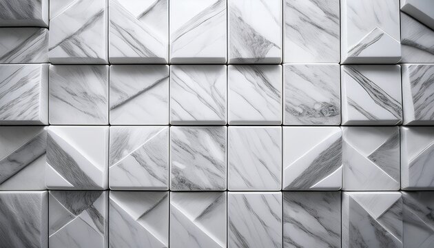 the white marble tile wall showcases a seamless pattern of rectangular stones providing a clean and elegant background for various design applications perfectly