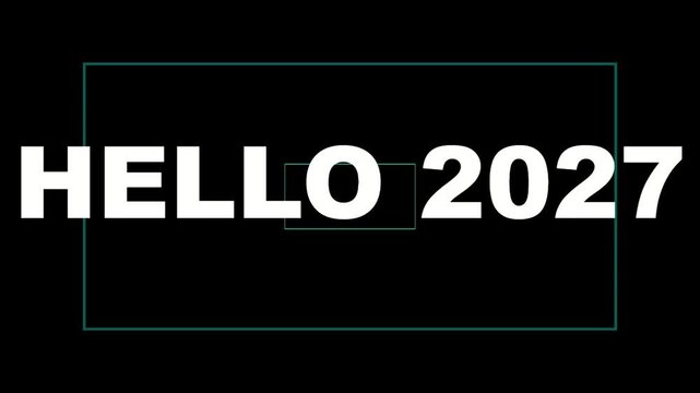 Hello 2027 new year celebration animation