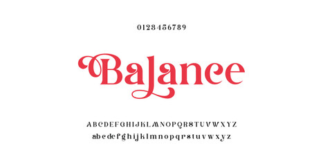Obraz premium Modern Serif Lettering Typography System