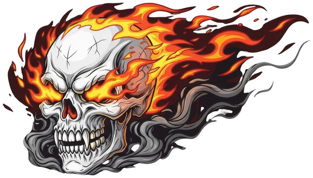flaming skull png burning head cutout aggressive skull png fire skull cutout demonic head png angry skull cutout fiery head png horror skull cutout spectral isolated transparent background image