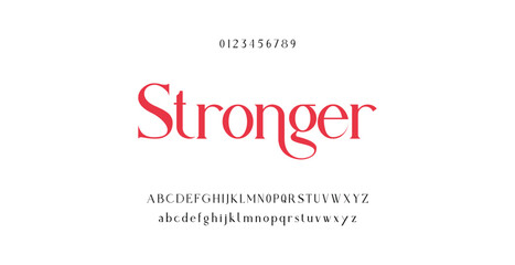 Obraz premium Contemporary Serif Alphabet Vector Collection