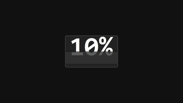 10 percent flip clock counter animation
