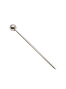 Silver ball head pin with transparent background