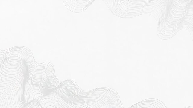 Seamless Abstract Digital Flow: Wavy Lines and Dots Evolving on a Clean White Background for Modern Technology and Data Visualizations