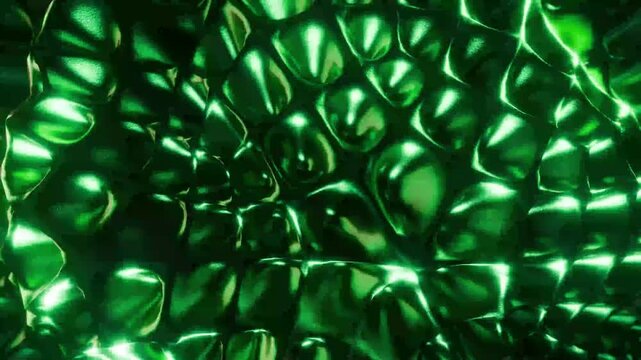 4K 4K Green Reptilian Scales Texture Rippling Macro Movement Abstract Organic Surface Pattern Animation Loop