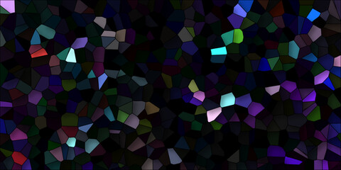 Obraz premium Dark Mosaic Background With Vibrant Geometric Shapes And Subtle Stained Glass Effect abstract pattern