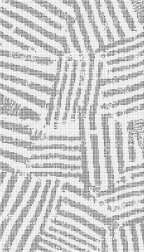 Abstract geometric pattern with parallel lines and halftone dots