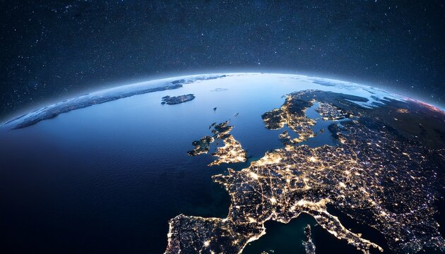 the uk from space at night