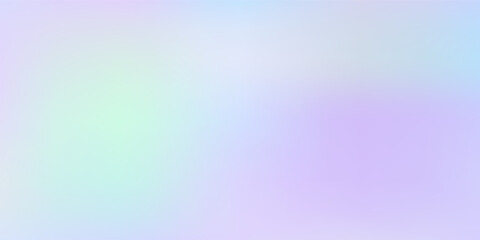 Holographic pastel pink lavender mint baby blue gradient background for web header, banner design. Cute hologram backdrop, soft smooth texture paper © Dul