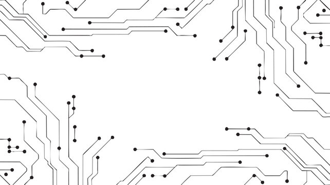 circuit technology background with connection lines and nodes