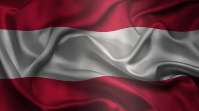 Flag of Austria, Austria 3D Animation flag waving in the wind. 4K Austria Flag Animation waving with fabric texture.
