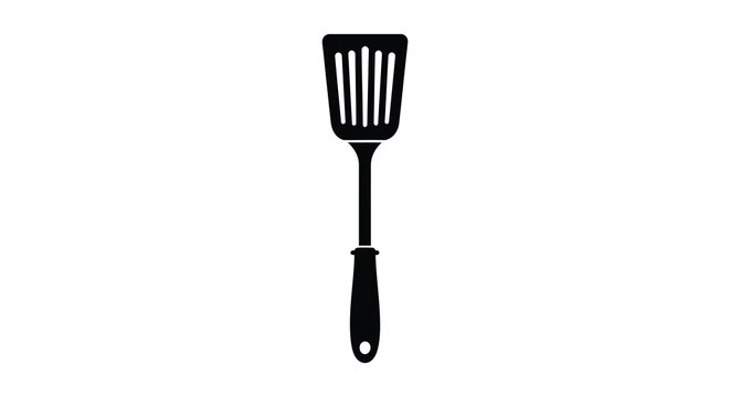 spatula silhouette on white background high quality professional detailed modern elegant
