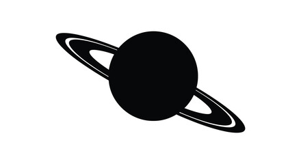 planet with rings silhouette high quality professional detailed modern elegant stylish © AL-AMIN