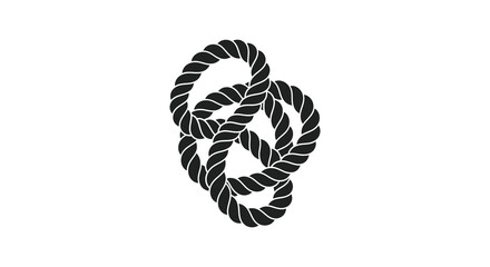 interlocking rope knot silhouette high quality professional detailed modern elegant stylish © AL-AMIN