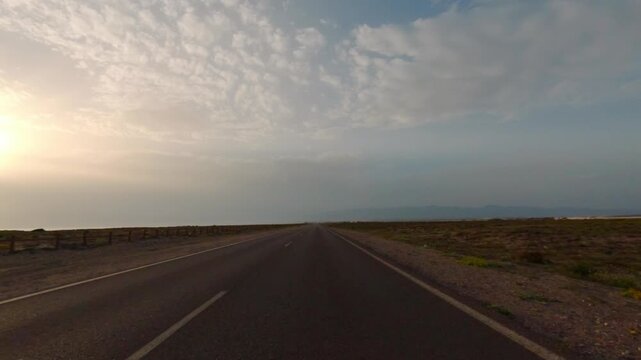 Driving on a mountain road in Spaion. POV on-board camera. 4K Video footage, 50p, 10 bit