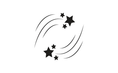 Fototapeta premium Abstract Star Orbit Logo Vector, Dynamic Swirl Symbol Design