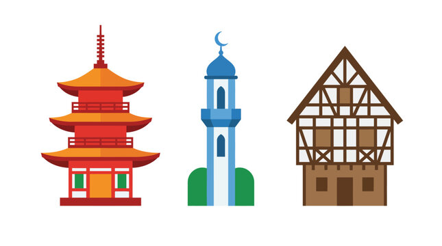 Global architecture and landmark icons