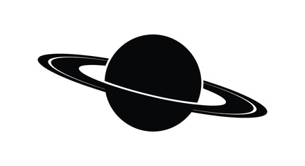 planet with rings silhouette high quality professional detailed modern elegant stylish © MIRAJ02