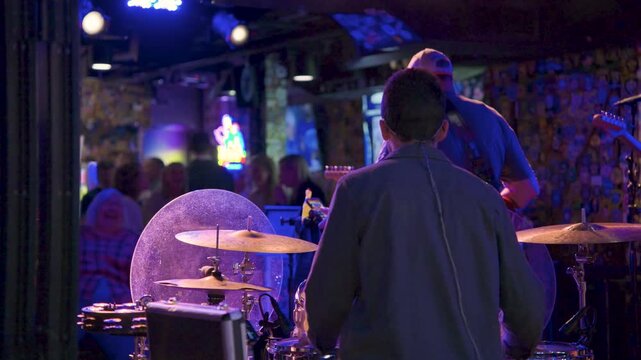 Live Band Downtown Nashville Tennessee USA Nightlife