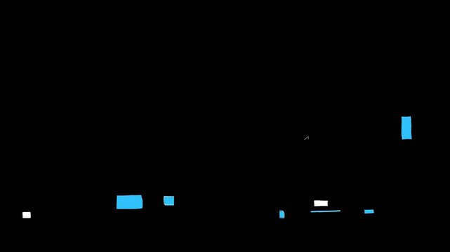 Hand-Drawn Lower Thirds Pack Blue and White Style 2D Animation