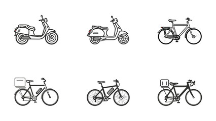 Obraz premium Vehicular Array: A meticulously crafted collection of various vehicle illustrations, showcasing diverse modes of transport for efficient movement.