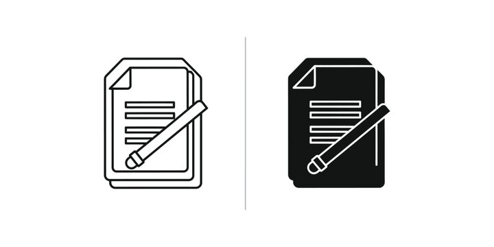 Contrast between editable and read-only document icons in a split view