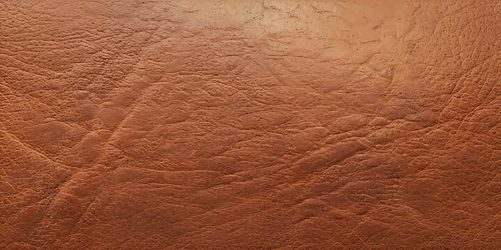 Brown Leather Texture Background. Natural genuine leather surface with smooth grain and subtle vintage pattern