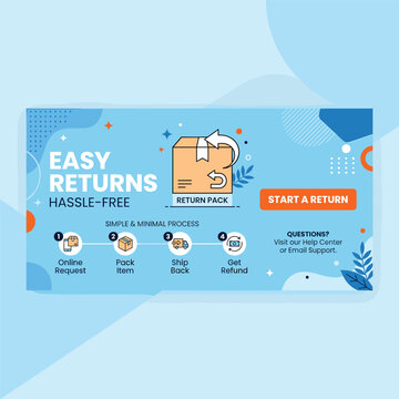 Easy Returns Return Pack With Box With Arrow