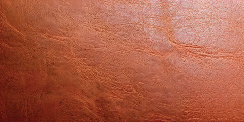 Fototapeta premium Brown Leather Texture Background. Close up natural genuine leather surface with soft vintage pattern