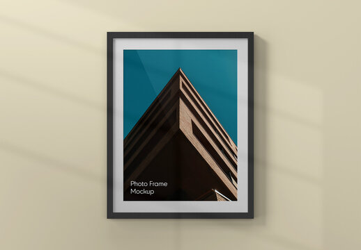 Vertical Photo Portrait Frame Mockup