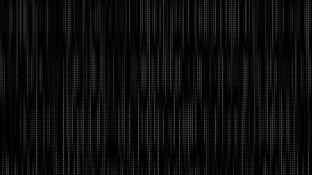 Abstract black digital dot matrix background loop with glowing pixels and futuristic pattern