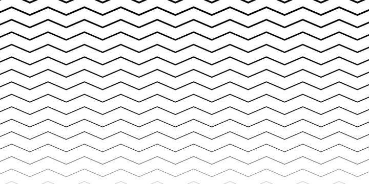 wavy zigzag lines. Black underlines wavy curve zig zag line pattern in abstract style, horizontal line eps 10.