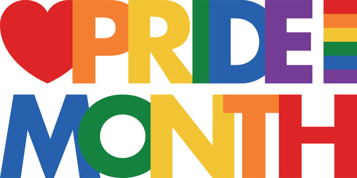 LGBT Pride Month in June. 2026. Lesbian Gay Bisexual Transgender. Celebrated annual. LGBT flag. Rainbow love concept. Human rights and tolerance. Poster, banner and background. Vector illustration