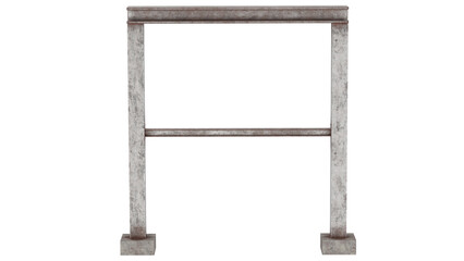 3d model of a simple metal frame standing upright in a studio © santiago