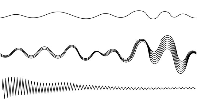 Waveform animation showing sound frequency transition from noise to pure tone