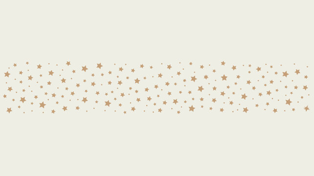 Scattered golden stars and dots decorative pattern on light background