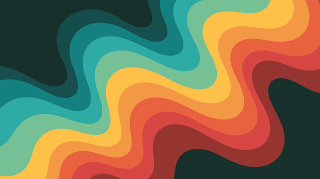 Colorful abstract wave gradient background design with smooth transitions