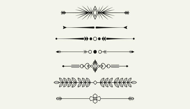 Collection of ornamental text dividers and separators for professional document layout