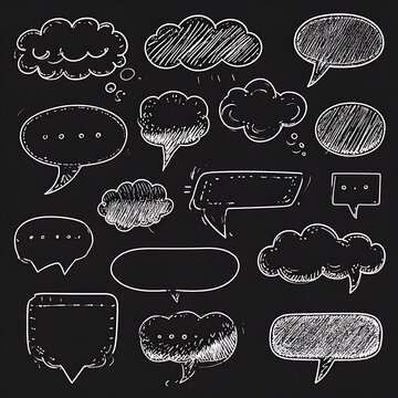 Hand-drawn speech bubbles (3)