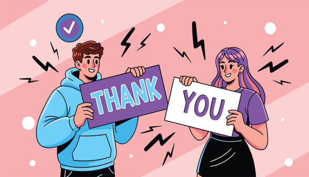 Exploding speech bubble with thank you message on a bright radial background vector
