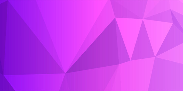 Modern Purple Low Poly Geometric Background: Abstract Polygonal Triangle Texture