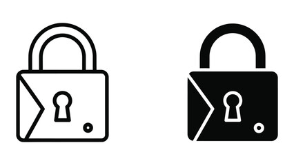 Naklejka premium Locked padlocks with command prompt symbols icon