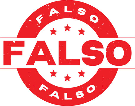 Red falso circle rubber stamp mark