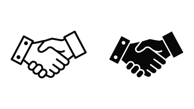 Two hands shaking in business handshake agreement