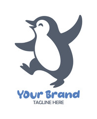 creative silhouette logo of a cute happy penguin (artwork 2) © Yanti83