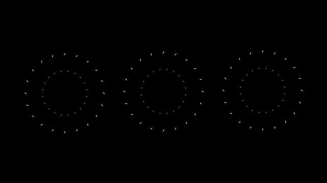 abstract firework effect,black background, 4k video. seamless loop line shape blast animation, shiny sparkle lines,party firework vector illustration circle burst explosion glowing