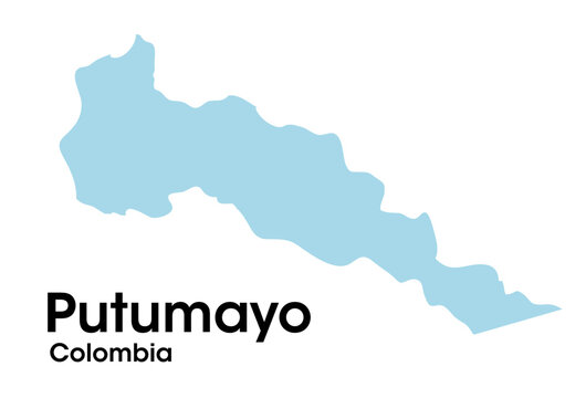 putumayo colombia map in vectors